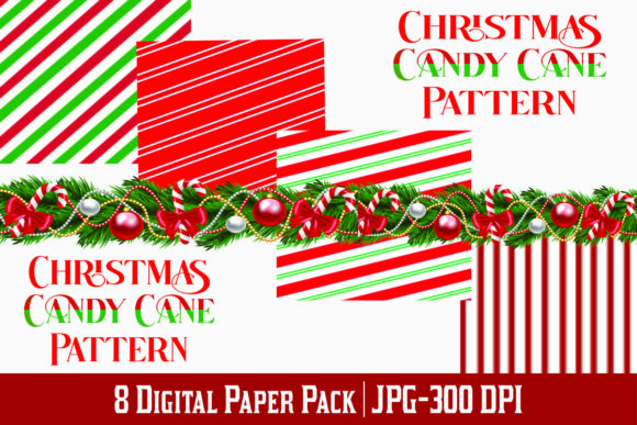 Christmas Candy Cane Pattern: A Versatile Design for Creative Projects