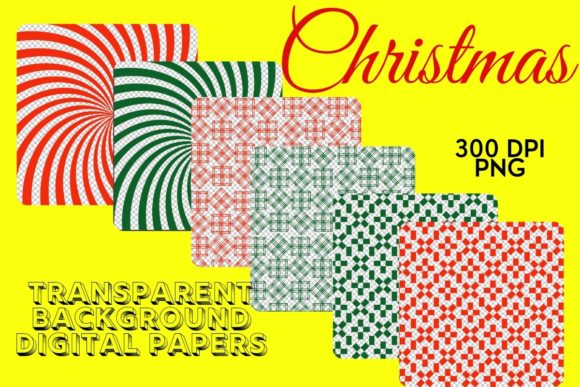 Christmas Digital Papers Transparent V8