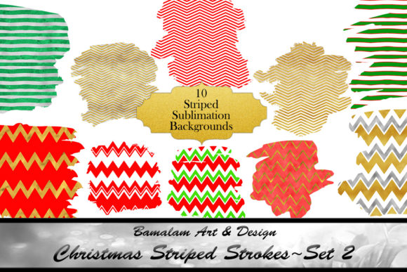 Christmas Striped Strokes - Set 2: A Versatile Design Collection for Holiday Creativity