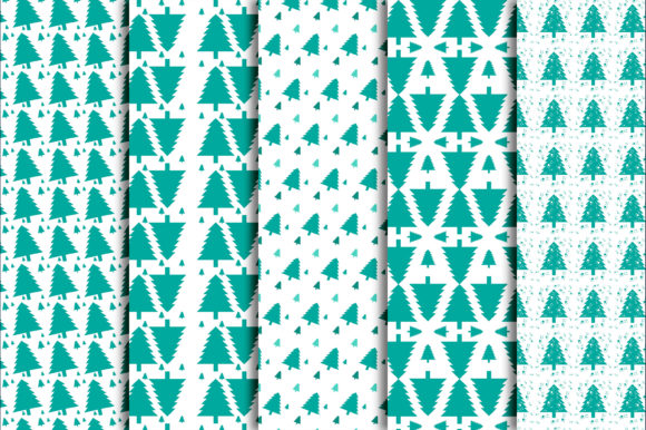 Christmas Tree Pattern Digital Paper