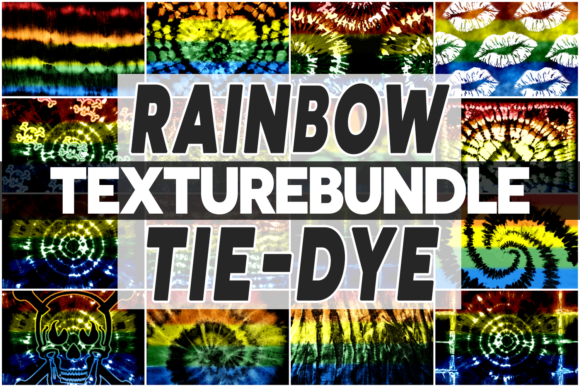 Rainbow Flag Tie Dye Dark Digital Paper