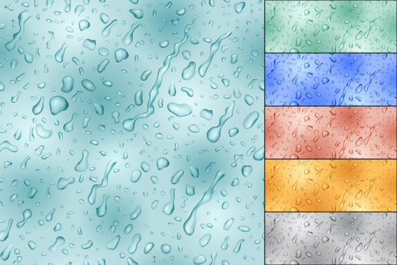 Seamless Pattern with Drops and Streaks